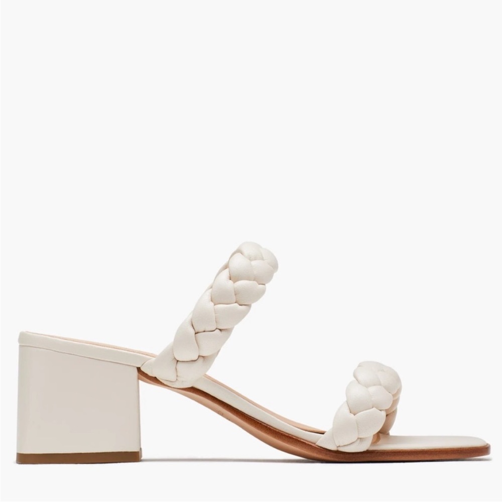 ♠️kate spade Juniper Braided Slide Sandals, Parchment NIB - Picture 3 of 9